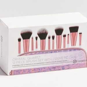 BH COSMETICS Crystal Quartz 12 Piece Brush Set with Hologram Cosme Brush Set